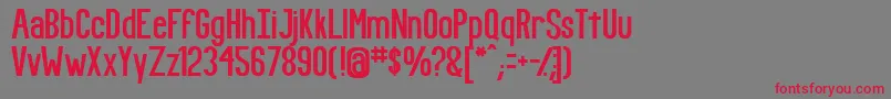 FundamentalRush Font – Red Fonts on Gray Background