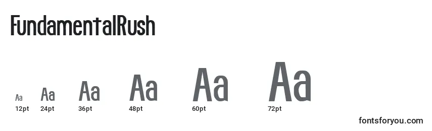 FundamentalRush Font Sizes