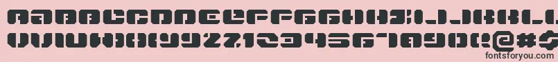 DanStargateExtraExpanded Font – Black Fonts on Pink Background