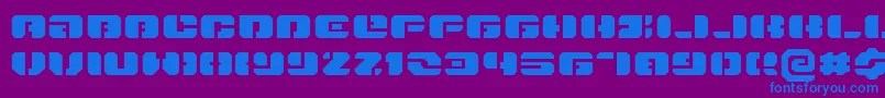 DanStargateExtraExpanded Font – Blue Fonts on Purple Background