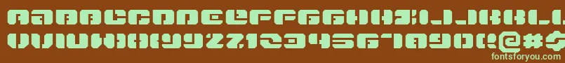 DanStargateExtraExpanded Font – Green Fonts on Brown Background