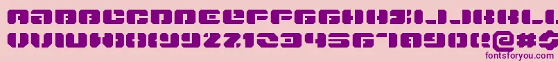 Шрифт DanStargateExtraExpanded – фиолетовые шрифты на розовом фоне