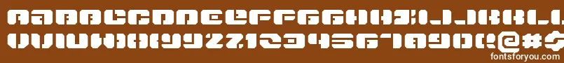 DanStargateExtraExpanded Font – White Fonts on Brown Background