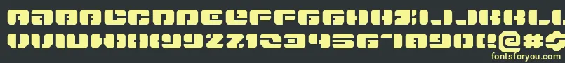 フォントDanStargateExtraExpanded – 黒い背景に黄色の文字
