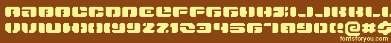 DanStargateExtraExpanded Font – Yellow Fonts on Brown Background