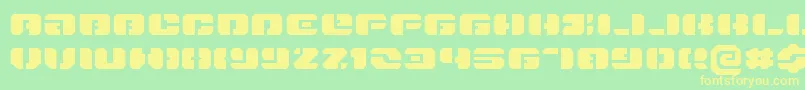 DanStargateExtraExpanded Font – Yellow Fonts on Green Background