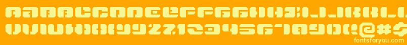 フォントDanStargateExtraExpanded – オレンジの背景に黄色の文字