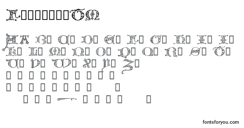 A fonte FlorimelTM – alfabeto, números, caracteres especiais