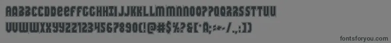 フォントWarnationacad – 黒い文字の灰色の背景