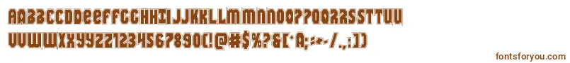 Warnationacad-fontti – ruskeat fontit valkoisella taustalla