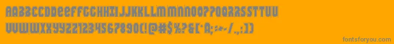 Warnationacad Font – Gray Fonts on Orange Background