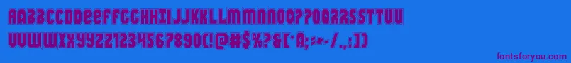 Warnationacad Font – Purple Fonts on Blue Background