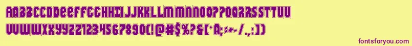 Warnationacad Font – Purple Fonts on Yellow Background