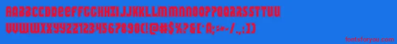 Warnationacad Font – Red Fonts on Blue Background