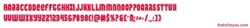 Czcionka Warnationacad – czerwone czcionki