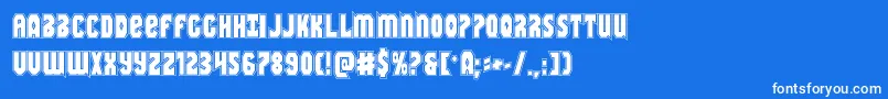 Warnationacad Font – White Fonts on Blue Background