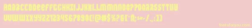 Warnationacad Font – Yellow Fonts on Pink Background