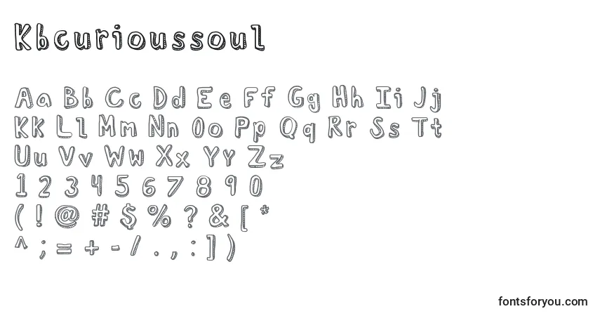 Schriftart Kbcurioussoul – Alphabet, Zahlen, spezielle Symbole