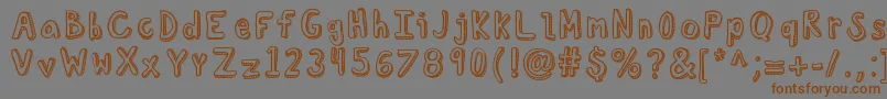Kbcurioussoul Font – Brown Fonts on Gray Background