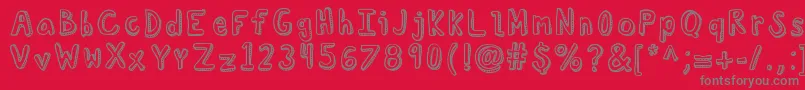 Kbcurioussoul Font – Gray Fonts on Red Background