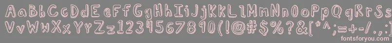 Kbcurioussoul Font – Pink Fonts on Gray Background