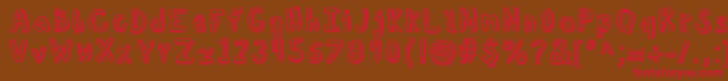 Kbcurioussoul Font – Red Fonts on Brown Background