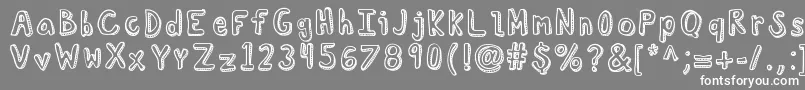 Kbcurioussoul Font – White Fonts on Gray Background