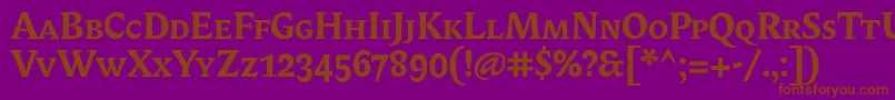 BiblonitcsmallcapsBold Font – Brown Fonts on Purple Background