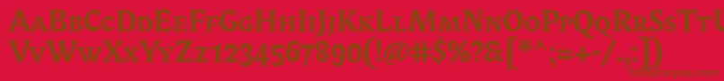 BiblonitcsmallcapsBold Font – Brown Fonts on Red Background