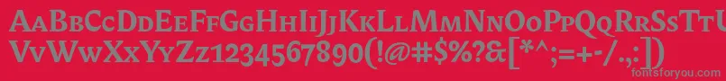 BiblonitcsmallcapsBold Font – Gray Fonts on Red Background