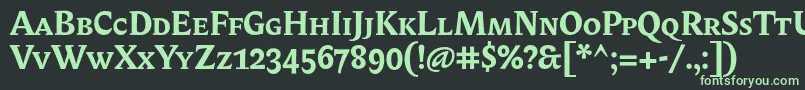 Шрифт BiblonitcsmallcapsBold – зелёные шрифты на чёрном фоне