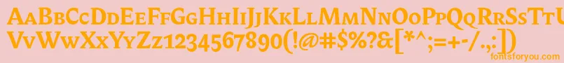 BiblonitcsmallcapsBold Font – Orange Fonts on Pink Background