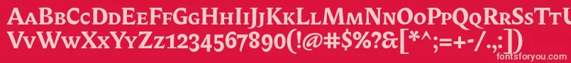 BiblonitcsmallcapsBold Font – Pink Fonts on Red Background