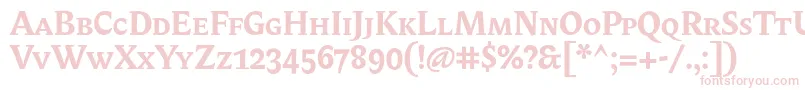 BiblonitcsmallcapsBold Font – Pink Fonts on White Background