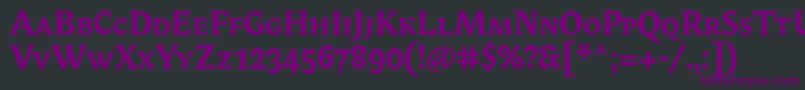 Lisätietoja BiblonitcsmallcapsBold-fontista BiblonitcsmallcapsBold-fontti – violetit fontit mustalla taustalla
