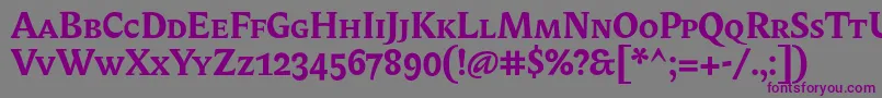 BiblonitcsmallcapsBold Font – Purple Fonts on Gray Background