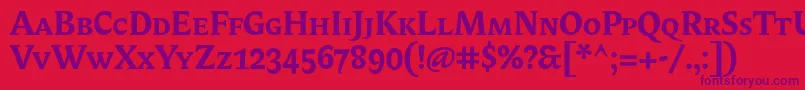 BiblonitcsmallcapsBold Font – Purple Fonts on Red Background