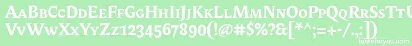 BiblonitcsmallcapsBold Font – White Fonts on Green Background