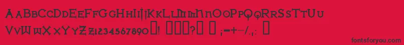 IronLeagueSmallcapsBlack Font – Black Fonts on Red Background