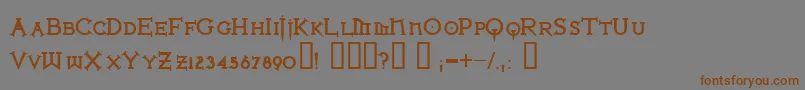 IronLeagueSmallcapsBlack Font – Brown Fonts on Gray Background