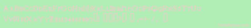 IronLeagueSmallcapsBlack Font – Pink Fonts on Green Background