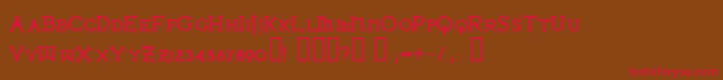 IronLeagueSmallcapsBlack Font – Red Fonts on Brown Background