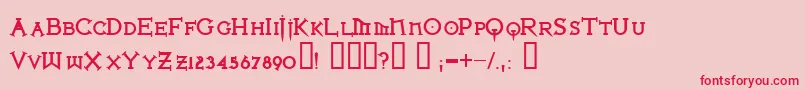 IronLeagueSmallcapsBlack Font – Red Fonts on Pink Background