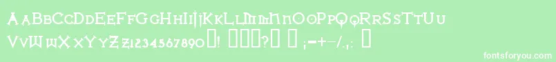 IronLeagueSmallcapsBlack Font – White Fonts on Green Background