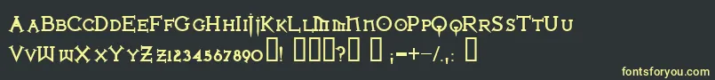 IronLeagueSmallcapsBlack Font – Yellow Fonts on Black Background