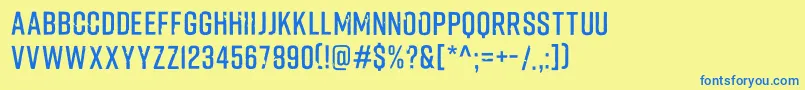 Fliped Font – Blue Fonts on Yellow Background