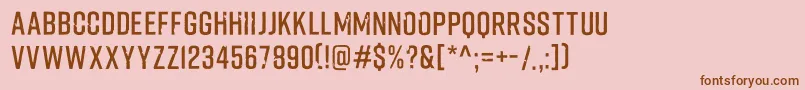 Fliped Font – Brown Fonts on Pink Background