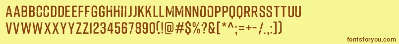 Fliped Font – Brown Fonts on Yellow Background