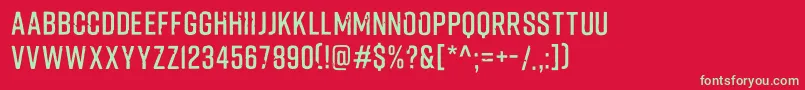 Fliped Font – Green Fonts on Red Background