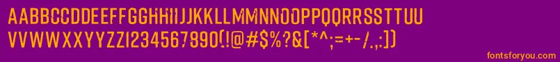 Fliped Font – Orange Fonts on Purple Background